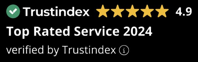 Trustindex verifies that the company has a review score above 4.5, based on reviews collected on Facebook, Glassdoor, Google, Thumbtack, Yellow Pages, Yelp over the past 12 months, qualifying it to receive the Top Rated Certificate.